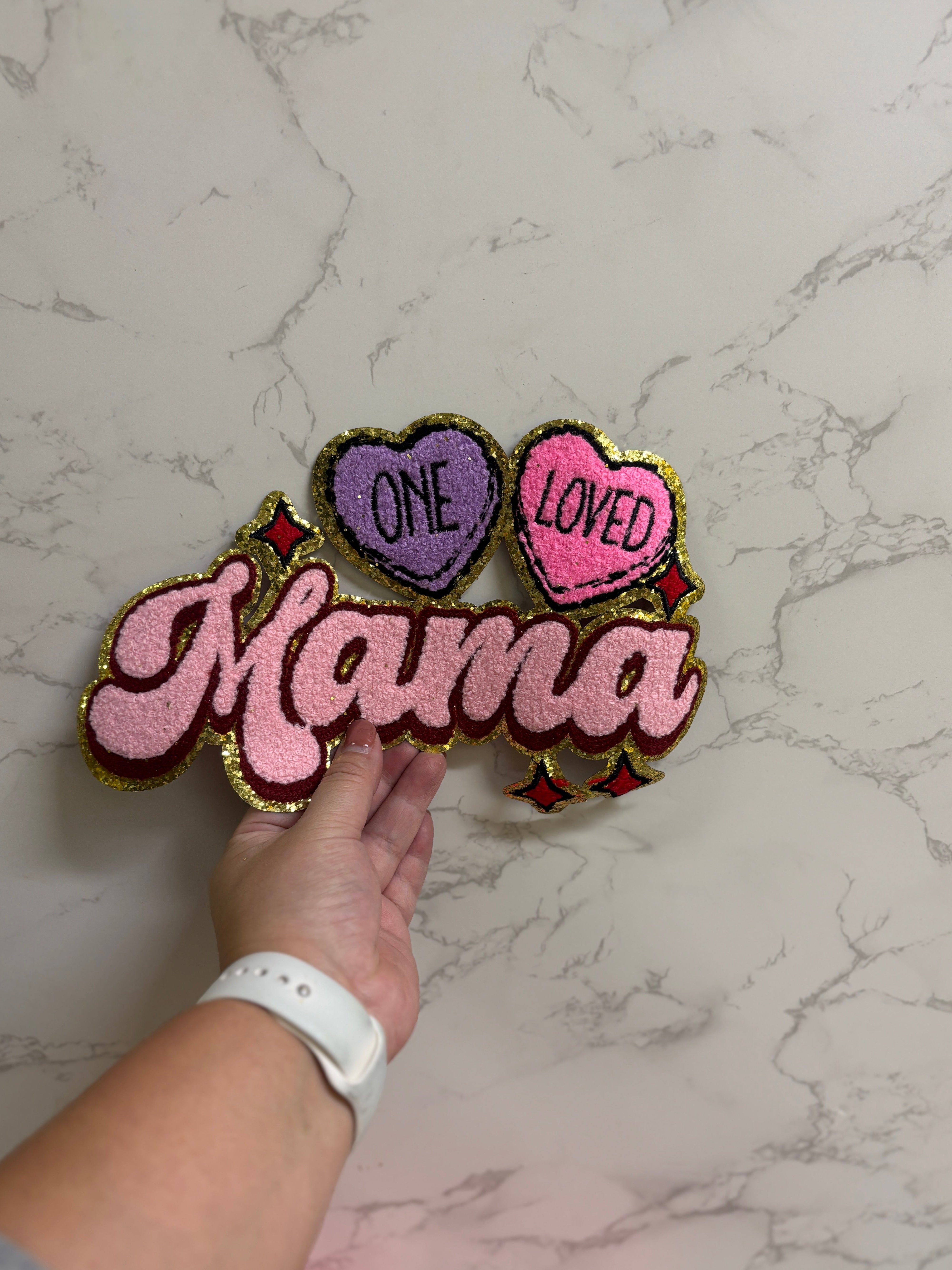 Chenille - 5 x Mixed Iron on Patches