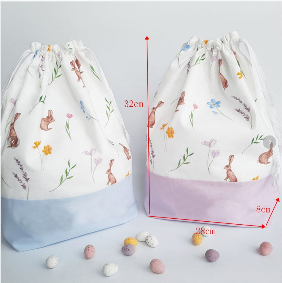 *Blank* Easter Bunny Bags with Drawstring | Arrives in Feb - Only The Sweet Stuff