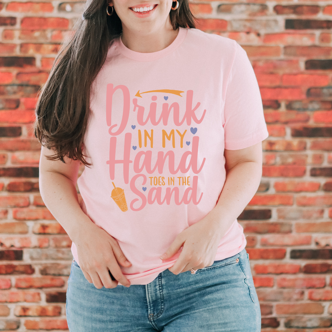 Drink in my hand in the toes sand SVG | Digital Download | Cut File | SVG - Only The Sweet Stuff