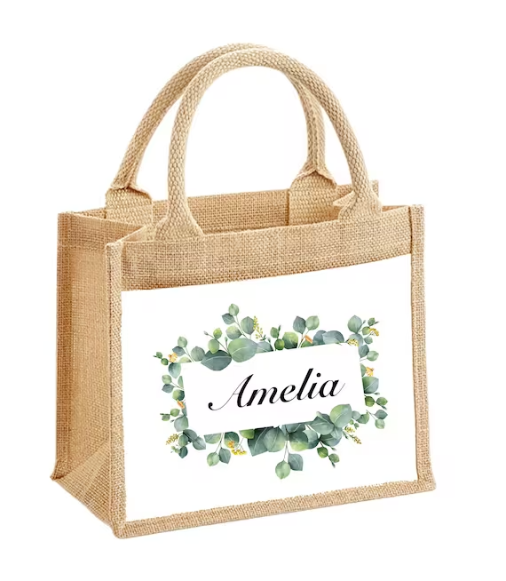 Jute/Burlap Tote Bag with Canvas Pocket - Blank | Arriving Mid to Late November - Only The Sweet Stuff