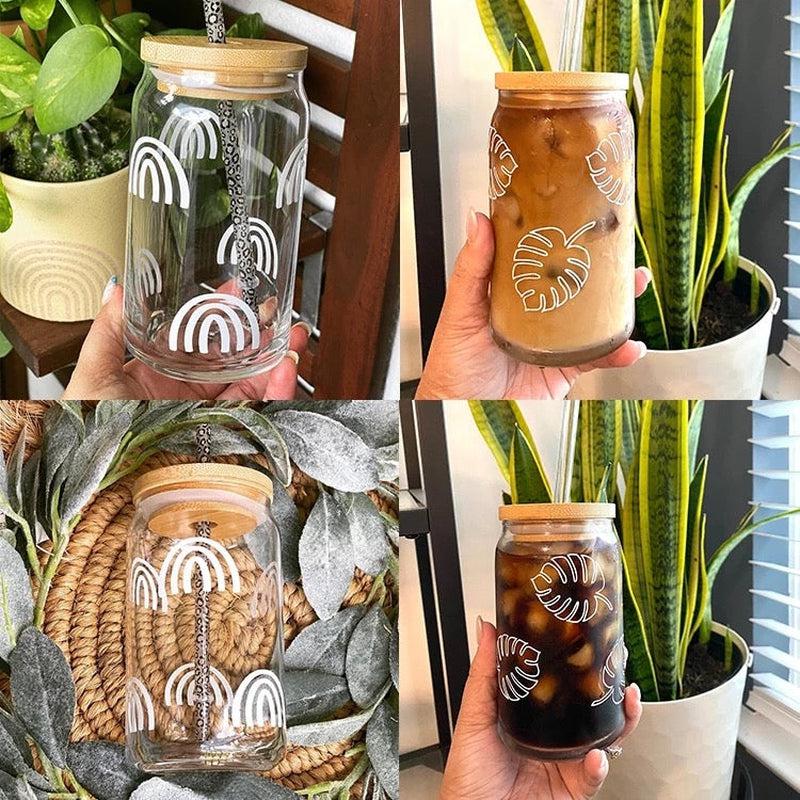 16oz (500ml) Can Glass with Glass Straw | In Stock - Only The Sweet Stuff