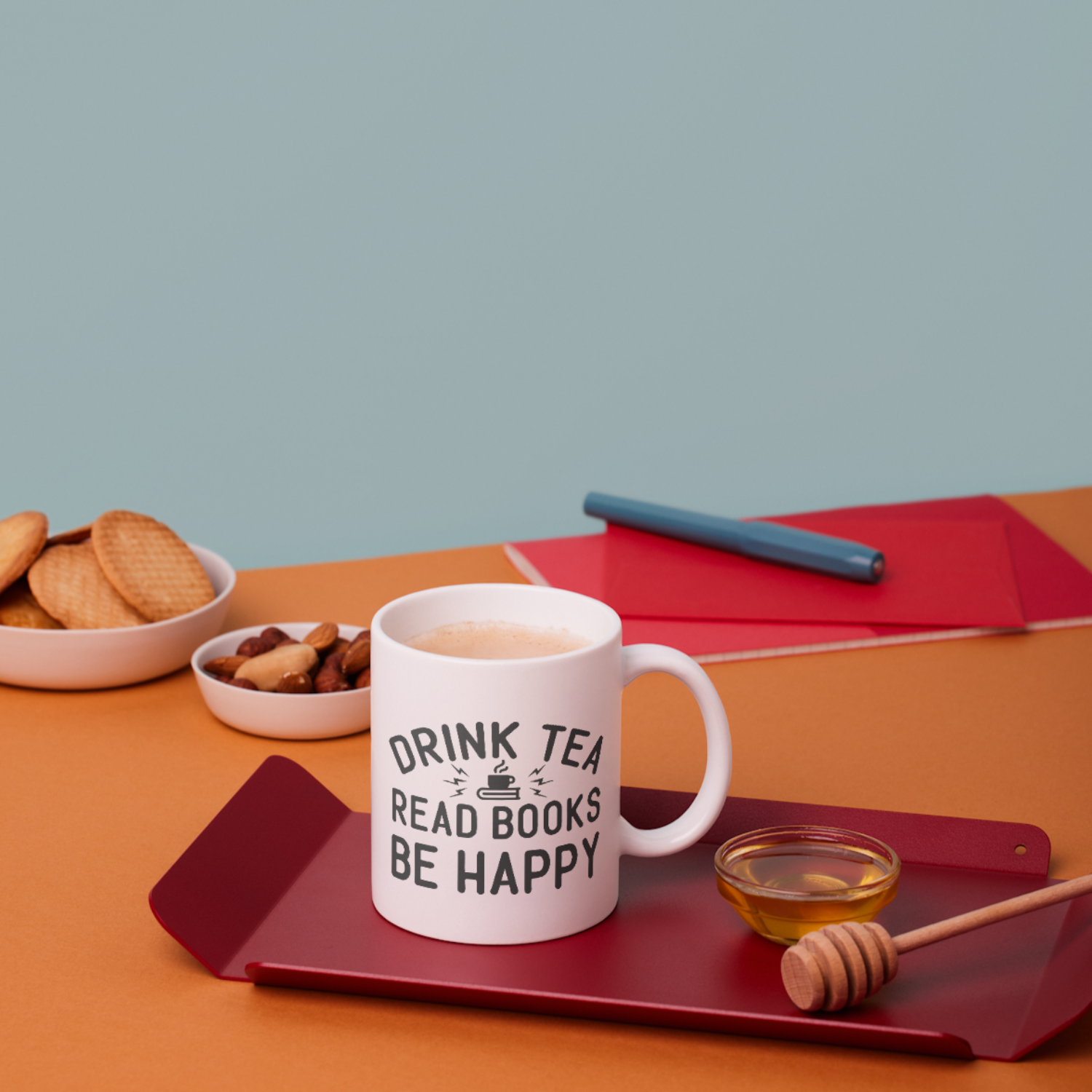 Drink Tea Read Books Be Happy SVG | Digital Download | Cut File | SVG
