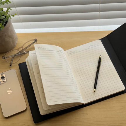 PU (Faux Leatherette) Blank Diary/Binder + Pen Set - Only The Sweet Stuff