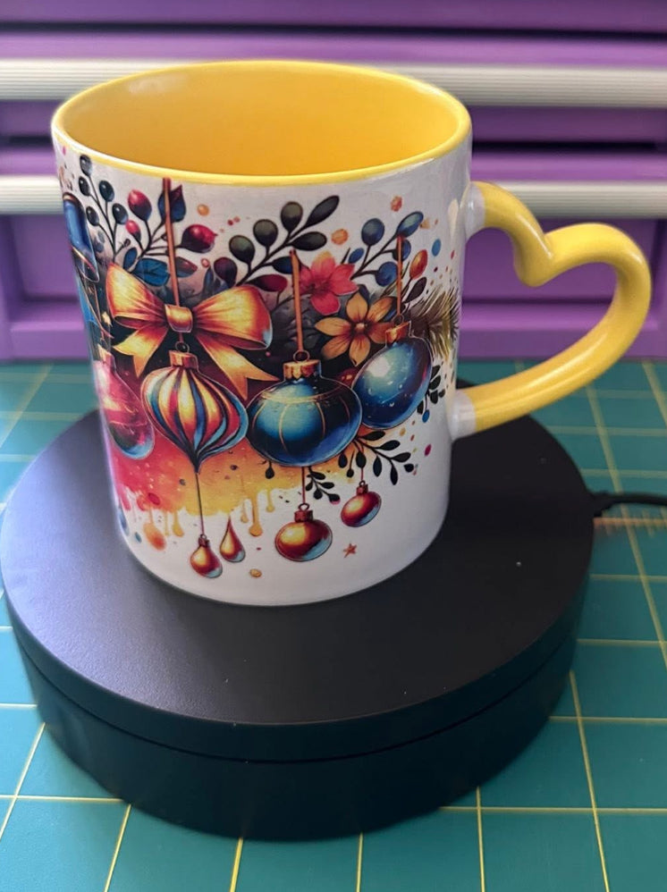 Sublimation Mug with Heart Handle