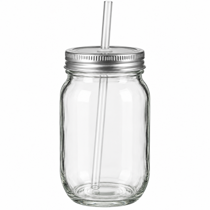 Mason Jar with straw