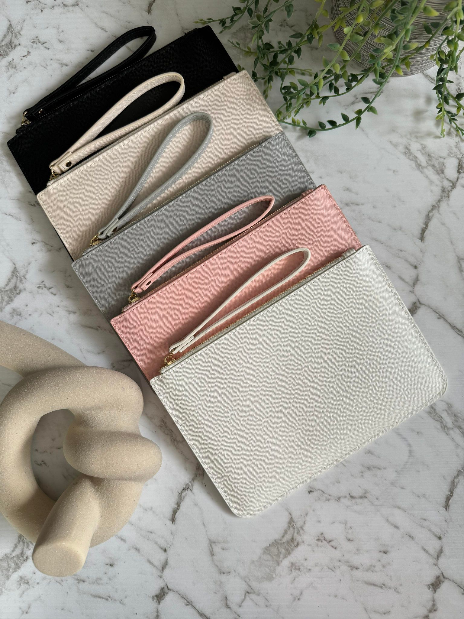 Leatherette Blank Clutch with Wristlet - Only The Sweet Stuff