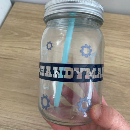 Mason Jar with straw
