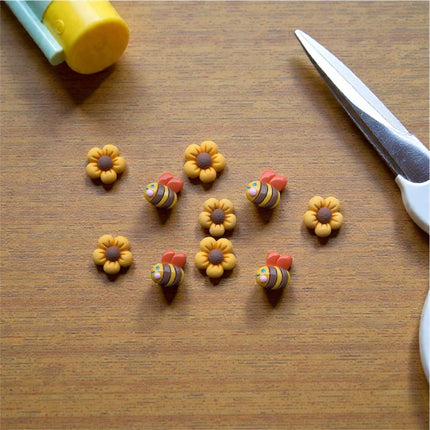 Mini Acrylic Embellishments / Bees and Flowers pack