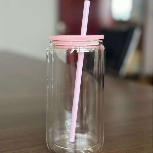 16oz Snow Globe Can Glass