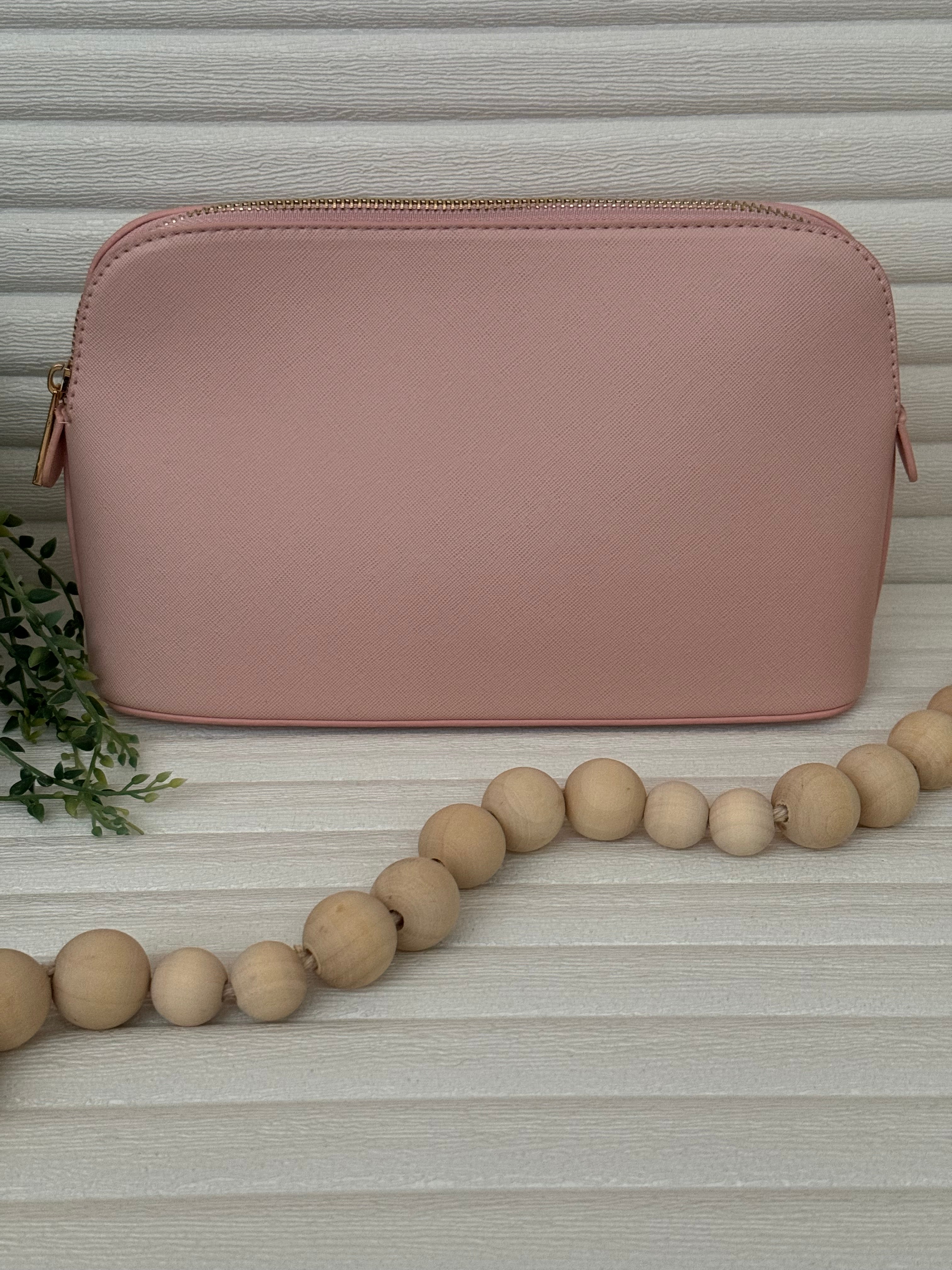 PU Saffiano Leatherette Make Up Case - Only The Sweet Stuff