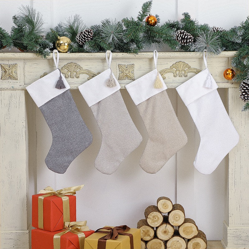 Canvas/Burlap Stockings |  Arriving Mid to Late November - Only The Sweet Stuff
