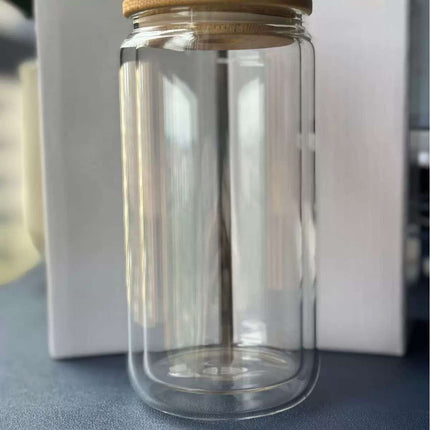 16oz Snow Globe Can Glass