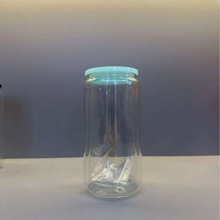16oz Snow Globe Can Glass
