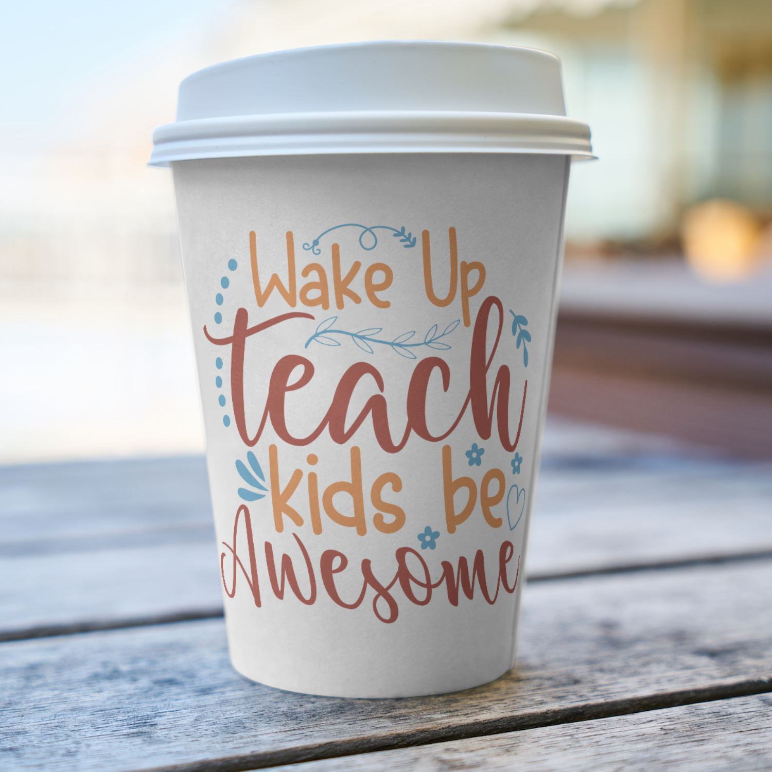 Wake up teach kids be awesome SVG | Digital Download | Cut File | SVG - Only The Sweet Stuff