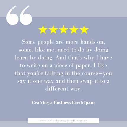 How to grow your personalised gift course - Crafting a Business - Online Course - Only The Sweet Stuff
