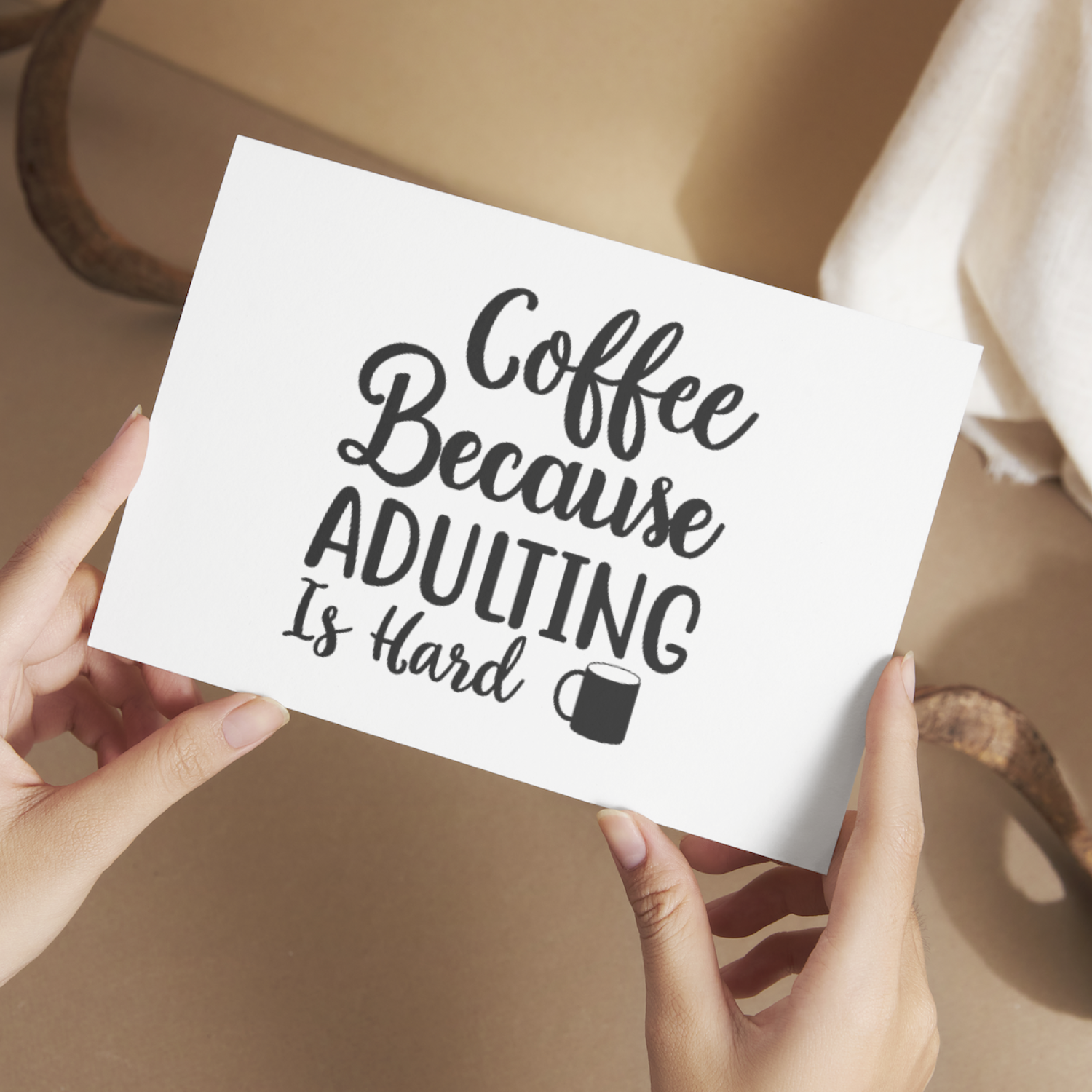 Coffee Because Adulting Is Hard SVG | Digital Download | Cut File | SVG
