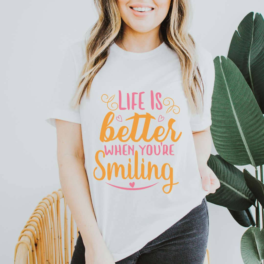 Life is better when you're smiling | Digital Download | Cut File | SVG - Only The Sweet Stuff