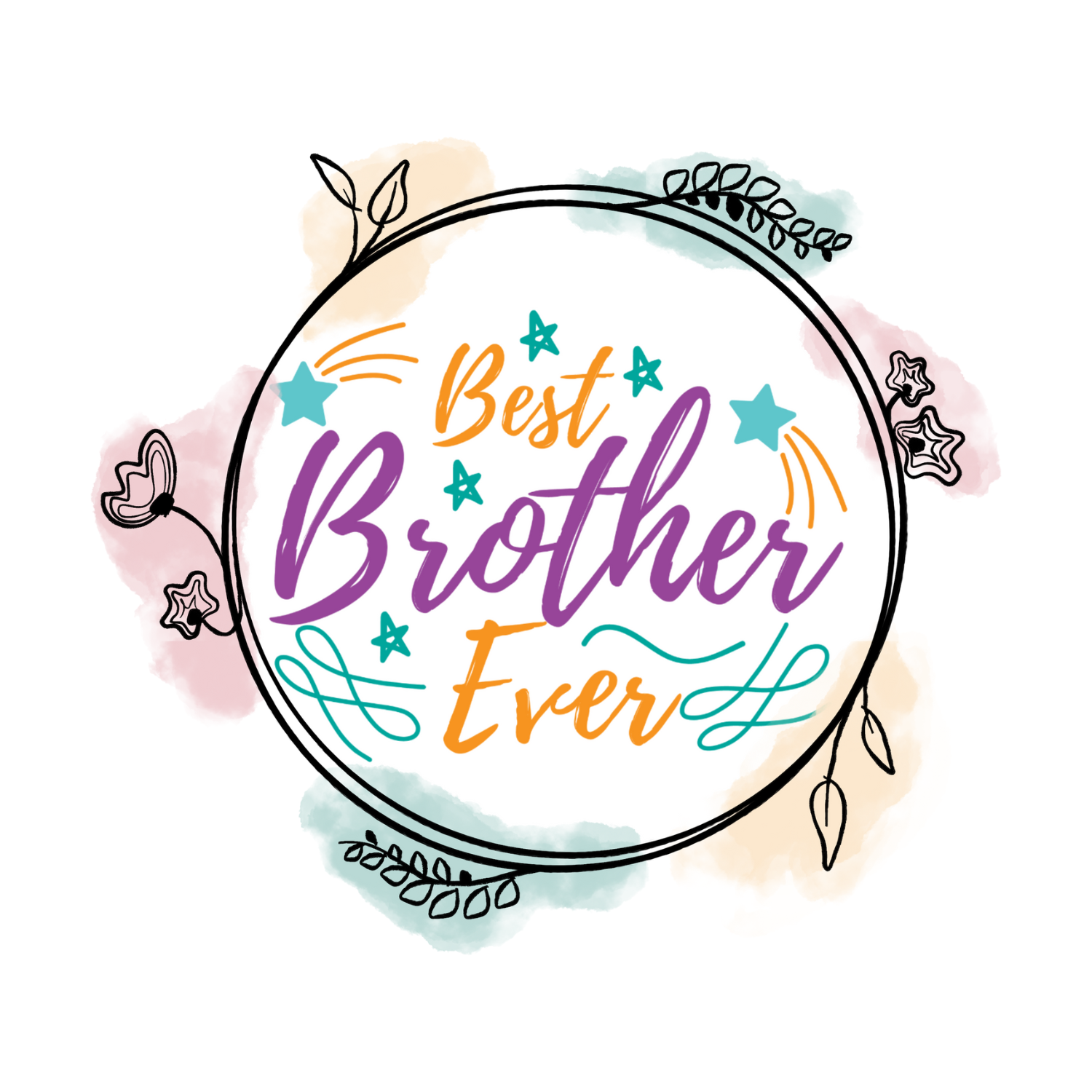 BEST BROTHER EVER SVG | Digital Download | Cut File | SVG - Only The Sweet Stuff