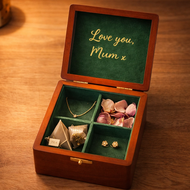 Wood Jewellery Box - Square