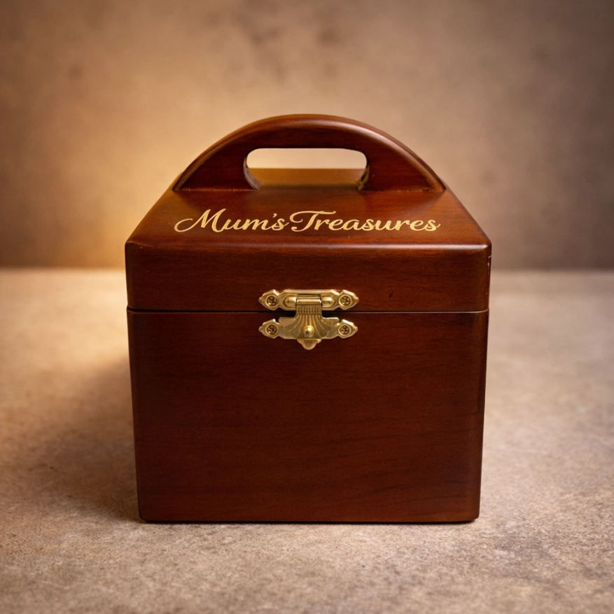 Square Wood Jewellery Box