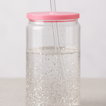 16oz Snow Globe Can Glass
