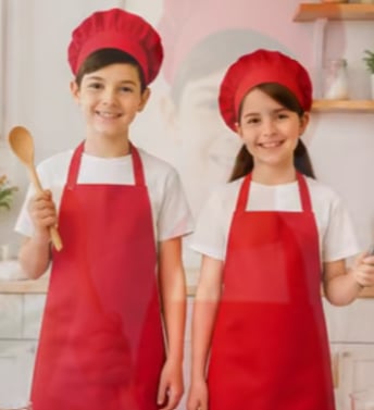 Apron and Chef's Hat and Cookie cutter combo | Child size