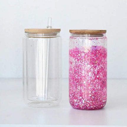 *Blank* 400ml/16oz Snow globe Can Glass | Libbey Cup | Can Cup | Arriving Mid to Late November - Only The Sweet Stuff