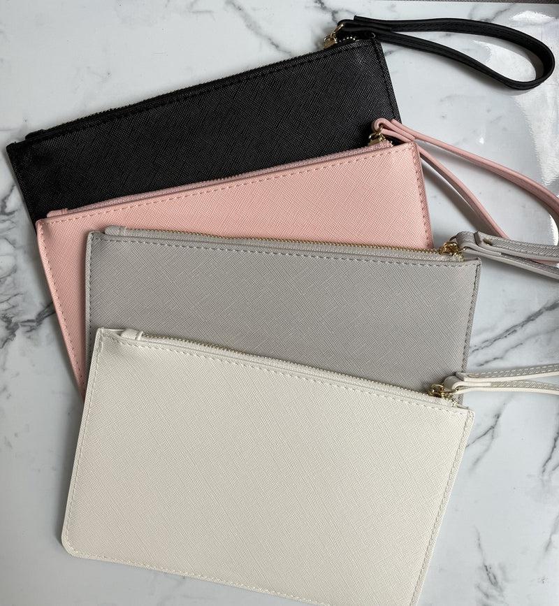 Leatherette Blank Clutch with Wristlet | Arriving Mid to Late November - Only The Sweet Stuff